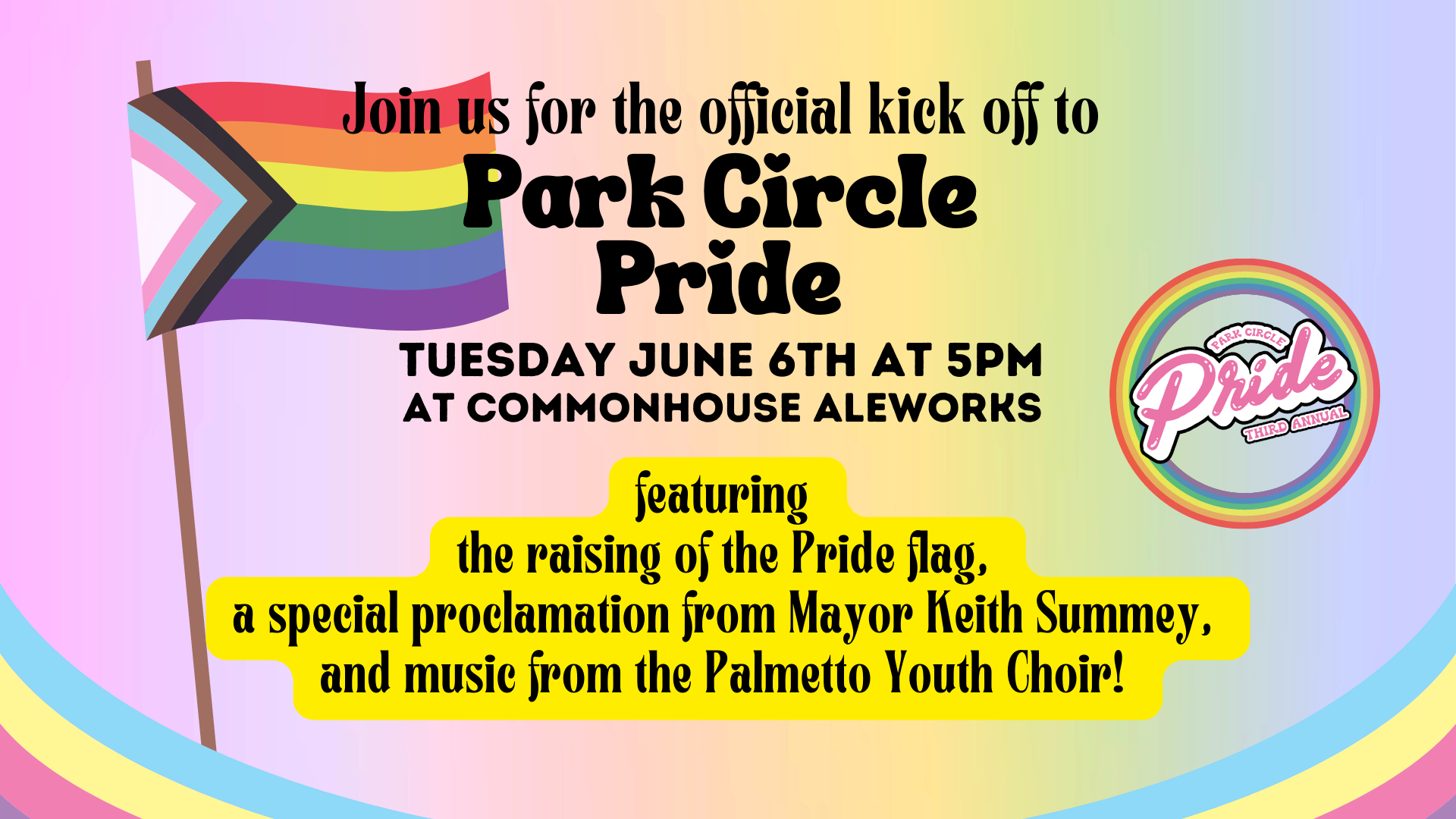 Park Circle Pride Kick Off & Flag Raising!